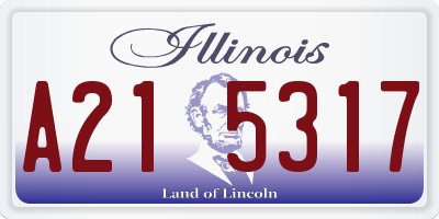 IL license plate A215317