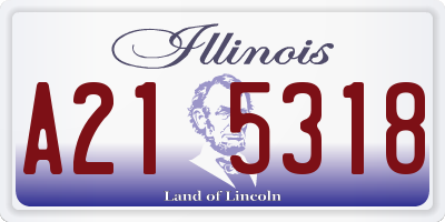 IL license plate A215318