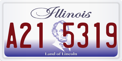IL license plate A215319