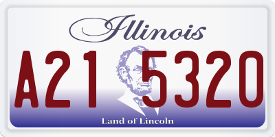 IL license plate A215320