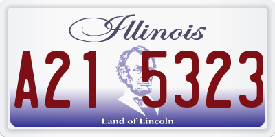 IL license plate A215323