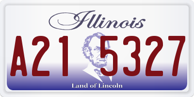 IL license plate A215327
