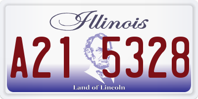 IL license plate A215328