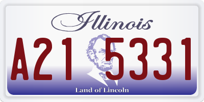 IL license plate A215331