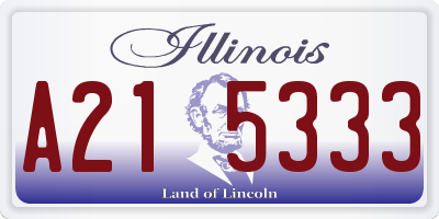 IL license plate A215333