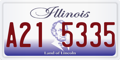 IL license plate A215335