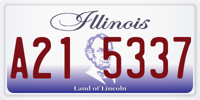 IL license plate A215337