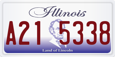 IL license plate A215338