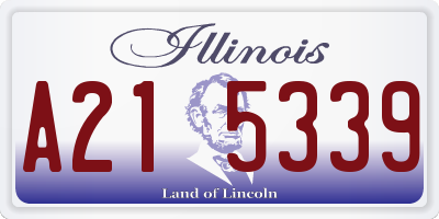 IL license plate A215339