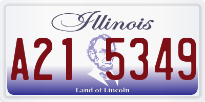 IL license plate A215349