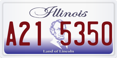 IL license plate A215350