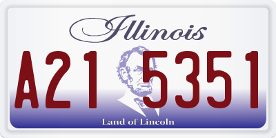 IL license plate A215351