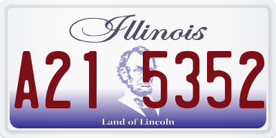 IL license plate A215352