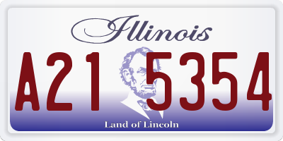 IL license plate A215354