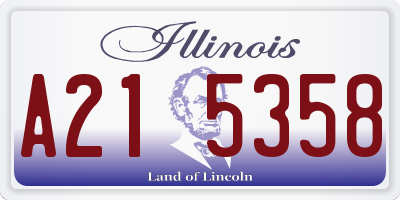 IL license plate A215358