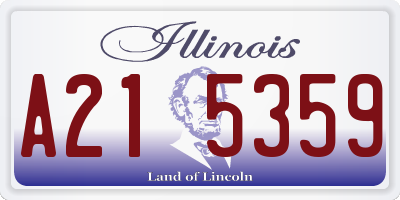IL license plate A215359