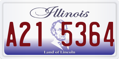 IL license plate A215364