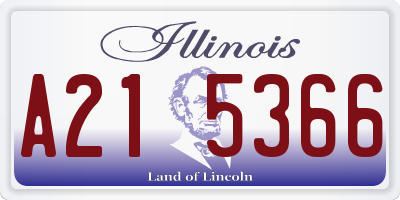 IL license plate A215366