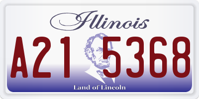 IL license plate A215368