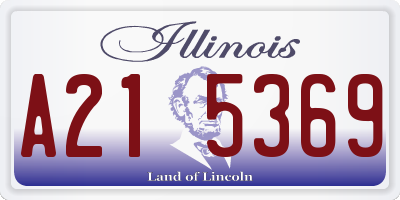 IL license plate A215369