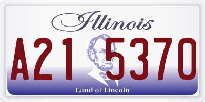IL license plate A215370