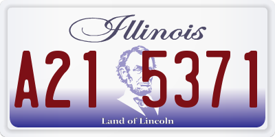 IL license plate A215371