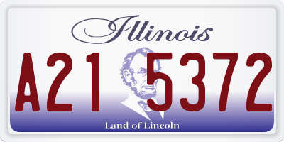 IL license plate A215372