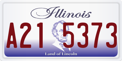 IL license plate A215373