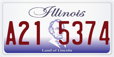 IL license plate A215374
