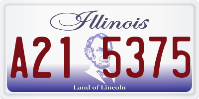 IL license plate A215375