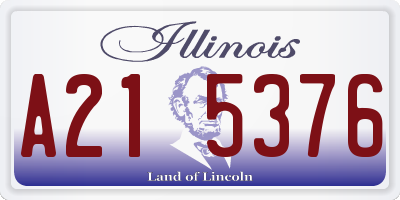IL license plate A215376