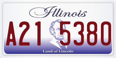 IL license plate A215380