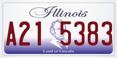 IL license plate A215383