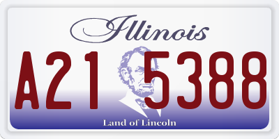 IL license plate A215388