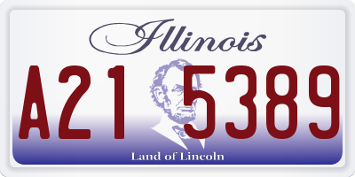 IL license plate A215389