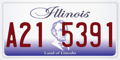 IL license plate A215391
