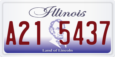 IL license plate A215437