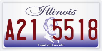 IL license plate A215518