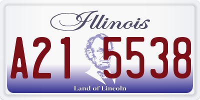 IL license plate A215538