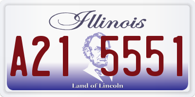 IL license plate A215551