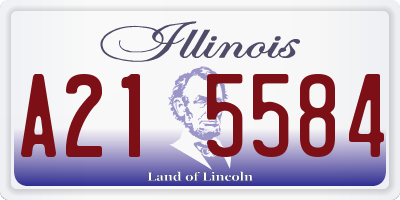 IL license plate A215584