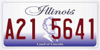 IL license plate A215641