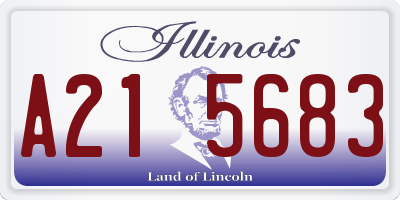 IL license plate A215683