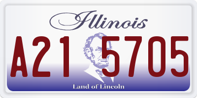 IL license plate A215705