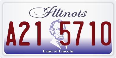 IL license plate A215710