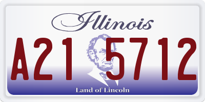 IL license plate A215712