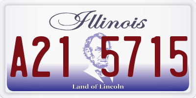 IL license plate A215715