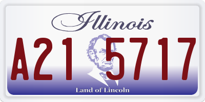 IL license plate A215717