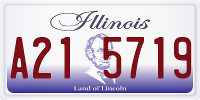 IL license plate A215719