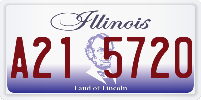 IL license plate A215720
